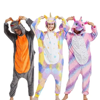 Пижама Комплект Кигуруми Възрастен Еднорог Пижама На Жените И Мъжете Onesie Животно Панда Бод Пижами Cosplay Пижами Бебета Момчета И Момичета