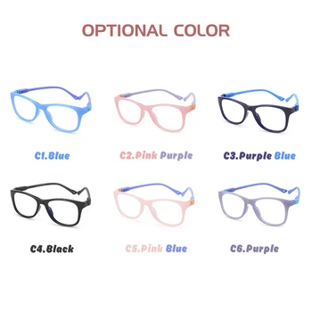 Размер на синя светлина блокер очила деца Pebax материал гъвкава рамка Силикон панта Компютърни игри, очила, детски UV400
