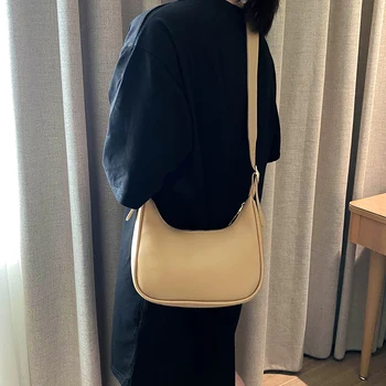 Ретро чанта за жени Модни реколта ПУ кожена чанта женски малък Субаксиллярные чанти за ежедневни ретро Мини чанта