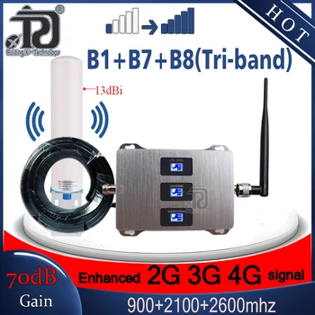 Русия Tri-Band 900/2100/2600 Mhz 4G усилвател на сигнала LTE WCDMA GSM ретранслатор на 2G, 3g, 4g мобилен усилвател на 4G мобилен усилвател на сигнала