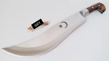 Ръчно изработени качеството на занаятчийското мачете и малък рог джобен нож острието на Катана къмпинг, лов ловец на Диви Kukri Нож ловец KNC-97