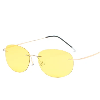 С корпус поляризирани титанов слънчеви очила на Polaroid марка дизайнер Gafas мъжете кръгли слънчеви очила слънчеви очила за мъже