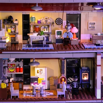 Само набор от led лампи, съвместими с Lego 75827 Building City Street Ghostbusters Firehouse Headquarters 16001 Blocks LED Toys Gift