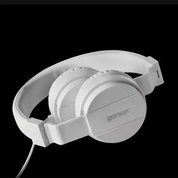 Сгъваема стерео основната част слушалки слушалки слушалки с 3.5 мм жак регулируеми компютърни игри слушалките за телефон PC MP4 PS4