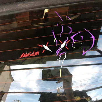 Стайлинг на автомобили и етикети прозореца на колата двигател корица стикер за аниме карикатура на EVA01 Аватар Нов Век Евангелие