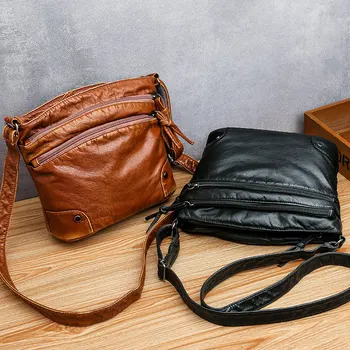 Старинните дамски чанти, луксозни чанти, дамски чанти дизайнер мека кожа Crossbody чанта за жени 2020 свободно време Лейди чанта
