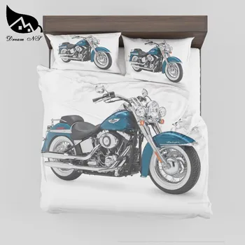 Сън NS висока разделителна способност, 3D легла комплект дигитален печат класически мотоциклет пухени потребителски домашен текстил и спално бельо King-легло