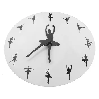 Творчески балет стенни часовници прост акрилни висящи часовник стилен декоративни стенни часовници САМ творчески прости стенни часовници за легла
