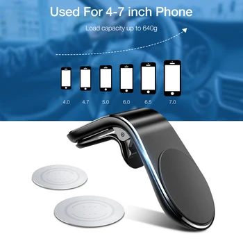 Универсален Автомобилен магнитен държач телефон за iPhone, Samsung, Huawei Air Vent Smart Phone Stand For Xiaomi Oneplus Car GPS Bracket