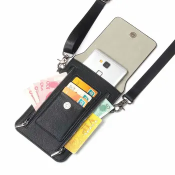 Универсален рамото на жената чанта за мобилен телефон размер, че под 6,3-инчов карта джобен калъф за мобилен телефон чанти Walle пакет чанта