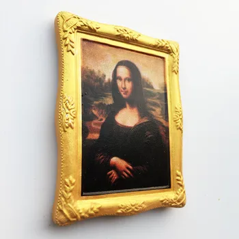 Франция Лувъра Усмивка на Мона Лиза магнити за хладилник спомен Туристически сувенир стикери за хладилник 3d смола Магнит за хладилник украса