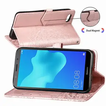 Цветен кожен калъф Huawei Honor 9X 8S 7S 8A 7C 7A Pro Datura Floral Flip Book On Case For Honor 8 7 S A Портфейла Case Cover