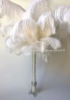 Цената на едро е 100 бр. / лот елегантна бяла страусовые пера 15-75 см за занаяти сватбени аксесоари карнавални украси оперения
