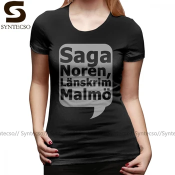 Цитат тениска Saga Noren Lanskrim Malmu тениска е нова мода плюс размера на Дамско тениска уличен стил с къс ръкав Дамски тениска
