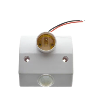 Цокъл на лампата E27 стандартна AC 170V-250V LED лампа база инфрачервен ИНФРАЧЕРВЕН сензор автоматично монтиран на стената лампа притежателя гнездо PIR детектор за движение