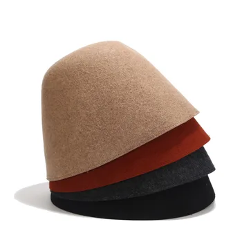 Японски стил ретро чиста вълнена кофа шапка басейн, шапка, мъжки и дамски есен нова външна риболов мъжка шапка прилив на зимните шапки