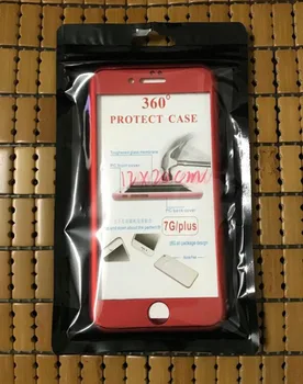 12x20cm Clear/Black Plastic Zipper Retail Опаковка Bag Cell Phone For Iphone 11 Pro XS Max XR X Phone Case Funda на Корпуса