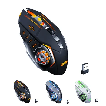 2.4 G безжична мишка Gamer 3200DPI 6 бутони LED Gaming Mouse настолен компютър зареждащи се мишки за КОМПЮТЪР, лаптоп за игри