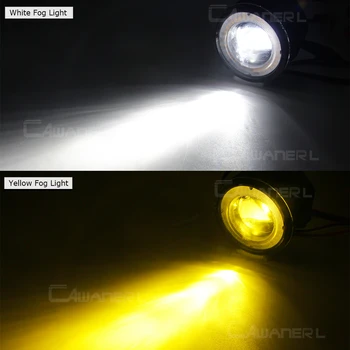 2 X автомобил ляв + десен LED фарове за мъгла Събрание Angel Eye дневен ходова светлини DRL 30W 8000LM 12V за Fiat Punto Evo 2009-2012 г.