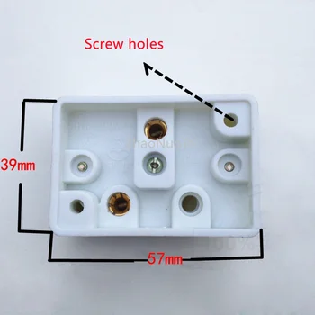 2 елемента лампа бутон перекидной ключ е 6A стенен прекъсвач на светлината 3.9X5.7см квадратен Bakelite