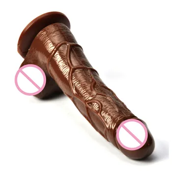 2 цвят мъже мек реалистичен пенис вибратор за жени мастурбатора секс играчки жена G Spot вибратори масажор нож секс машина