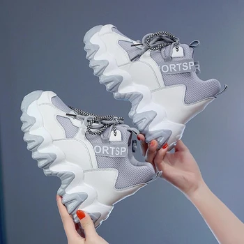 2020 Жени Буци Маратонки Дамски Дизайнерски Татко Обувки На Платформа Дамски Модни Кожени Ежедневни Спортни Обувки Жена Zapatos De Mujer