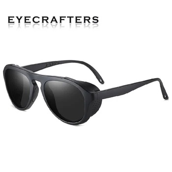 2020 ретро нощ кръгли поляризирани слънчеви очила марка дизайнерски обувки Реколта steampunk огледални очила нюанси Drive UV400 защита