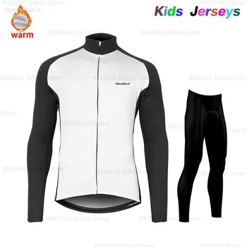 2021 зима Колоездене Clothig детски Колоездене Джърси комплект за момче руно се затопли под наем униформи-Ropa Ciclismo детски спортни дрехи на открито