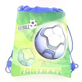 20pcs футболна тема нетканая чанта от плат раница на детето пътуване училищна чанта украса mochila drawstring подарък чанта