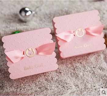 30 бр. нови творчески момиче първия ден на раждането полза на розова кутия шоколадови бонбони Baby shower Baby Born раждането на обява подаръчни кутии