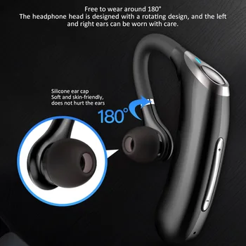 32 часа игра бизнес Bluetooth слушалка автомобилен Bluetooth хендсфри с микрофон ухото на куката безжична слушалка за iPhone xiaomi