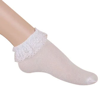 5 двойки/Лот момичета дантела чорапи дишащи децата памучни чорапи пролет лято окото стил от 2 до 6 години