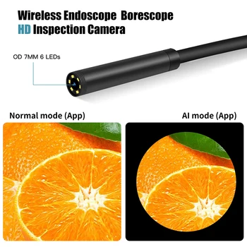 5 мм, HD 2MP WIFI ендоскопска камера водоустойчива IP67 мек кабел инспектиращата помещение змия ендоскоп бороскоп ендоскоп за IOS IPhone