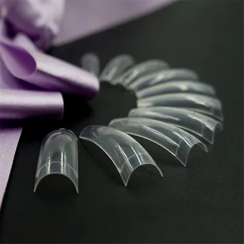500шт френски фалшиви нокти, Акрил дълги режийни ноктите квадратен гел за салон прозрачен/бял дизайн професионален маникюр инструмент направи си САМ