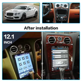 6+128G Android 10.0 мултимедиен плеър за Bentley Speeding Суперспорт Tesla Style GPS навигация Авто радио стерео касетофон