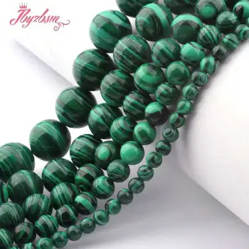 6,8,10 мм кръгли мъниста топката изкуствен зелен малахит камък мъниста за колие направи си САМ гривна, обеци производство на бижута 15