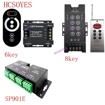 6key 8KEY SP901E SPI усилвател на сигнала RF Wireless remote RGB Controlle 18A 30A 216W 360 W 720 W LED RGB / един-цветен ивица DC5-24V