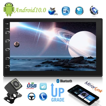 9216B Quad Core Android 10.0 Car Stereo Double 2 Din 32GB Bluetooth GPS, USB FM Radio In Receiver Dash Head Unit 7-инчов екран