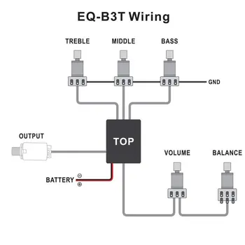Belcat Top Quality Bass Pickup Active EQ активна схема предусилителя EQ-B3T за подмяна на бас-китара