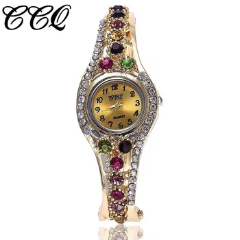 CCQ Марка дамски часовници гривна женствена рокля ръчен часовник жени гривна часовници Ръчни дамски кварцов часовник Relogio Feminino