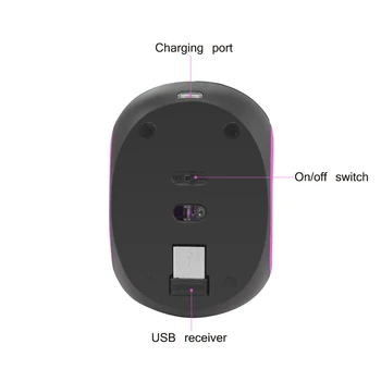 CHYI 2.4 G Wireless Mini Mouse акумулаторна USB оптична компютърна тиха мишка 1600DPI детска малко ръчно детска мишката, за КОМПЮТЪР, лаптоп