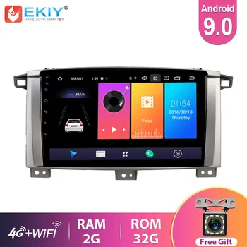 EKIY Android 9.0 радиото в автомобила на Toyota Land Cruiser LC 100 2002-2007 GPS Навигация мултимедия и видео плейър, стерео DVD централен блок