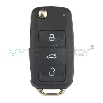 Flip Car Remote Key 202AD за VW Volkswagen Beetle, Golf, Eos Polo, Sharan Tiguan 2011-2013 HU66 5K0837 202 АД ID48 434Mhz Remtekey