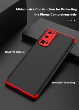 Huawei Honor 30 360 Pro Case цялостна защита матирана твърда покриване на калъф за мобилен телефон Huawei Honor 30 Pro Plus телефонни чанти + стъклена филм
