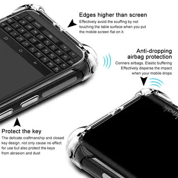 IMAK Airbag Case For Blackberry Key2 Keyone DTEK70 Drop resistance против hit Shock Soft TPU Силиконов капак Key 2 Two LE