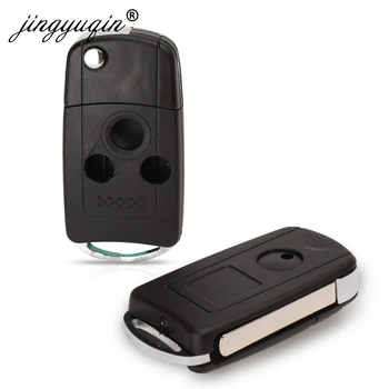 Jingyuqin Modified 3 Button Flip Car Key Shell Case for Subaru Forester Outback XV Legacy Folding Remote Key Cover Upgrade Style