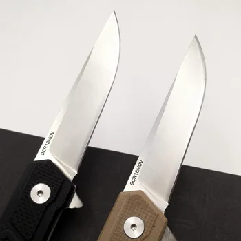 JSSQ тактически сгъваем нож D2 острието сачмен лагер джобен нож открит къмпинг EDC инструменти за оцеляване на лов програма спасителни ножове