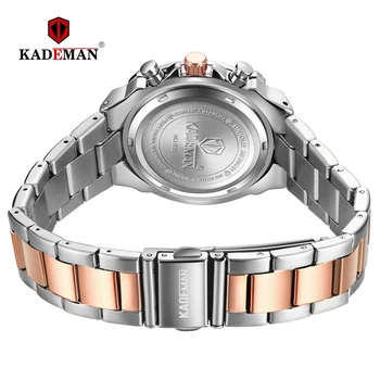 KADEMAN Lady Watches Luxury Top Brand Women Dress Watch водоустойчив Кварцов ръчен часовник от неръждаема стомана Creative Relogio Feminino