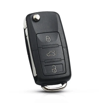 KEYYOU 10x 3 бутон на автомобила дистанционно ключодържател за VW PASSAT, Polo, Skoda, Seat Polo / Golf/Beetle 1J0959753 DA / AH 1K0959753G 434MHZ ID48