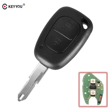 KEYYOU Малки дистанционно ключова случай Fob 433Mhz с ID46 / PCF7946 чип 2 Бутон за Рено Трафик / Master / Виваро/Movano / Kangoo ключ на автомобила
